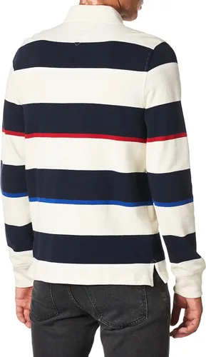 Vista 3 de Tommy Hilfiger Mens Long Sleeve Cotton Polo Shirt in Classic Fit