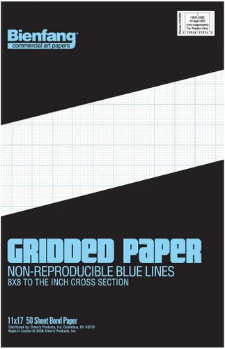 Vista 11 de Bienfang Designer Grid - Bloc de papel cuadriculado, sección cruzada de 10x10, 8.5 x 11 pulgadas, 50 hojas Sección transversal 10x10