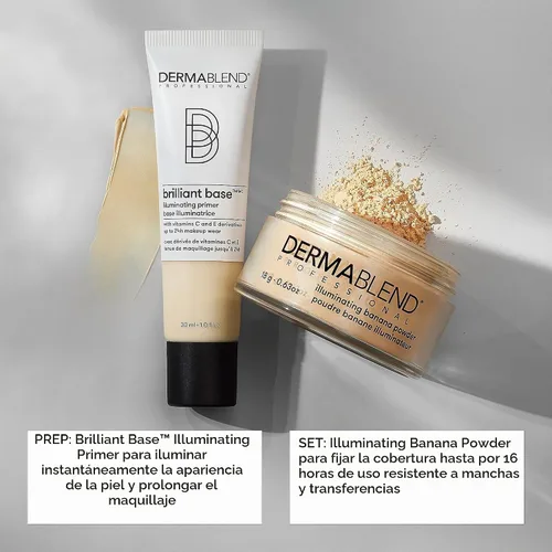 Vista 2 de Dermablend Base brillante iluminadora imprimación y polvo de plátano