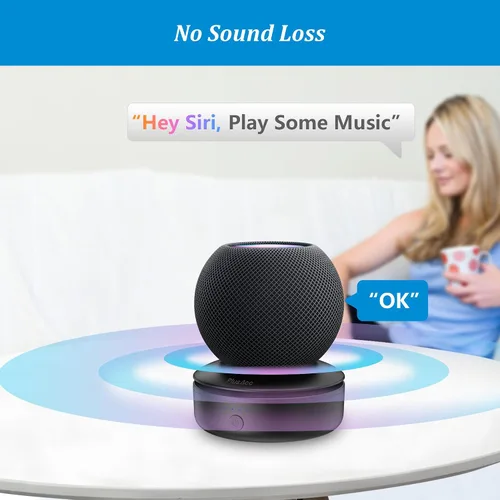 Vista 5 de PlusAcc Base de batería para HomePod Mini – Estación de carga portátil de 10000 mAh compatible con Home Pod Mini, soporte para cargador de gestión