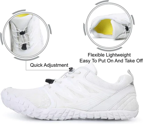 Vista 5 de L-RUN - Calzado acuático para mujer y hombre, calzado atlético tipo calcetín que brinda sensación de estar descalzo, para senderismo, deportes