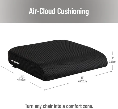 Vista 3 de Mind Reader ARMREST2-BLK - Alivio de presión para la parte inferior de los brazos, cojín ortopédico antideslizante ergonómico, perfecto para Negro