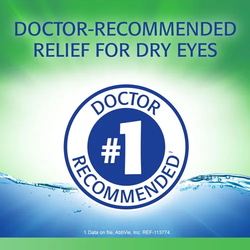 Vista 2 de Gotas lubricantes oculares Refresh Tears para ojos secos, 0.5 fl oz estériles
