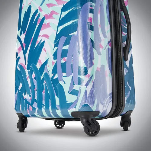 Vista 6 de AMERICAN TOURISTER Moonlight Hardside - Equipaje expandible con ruedas giratorias, Palm Trees), 92504