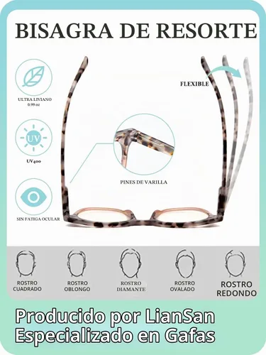 Vista 5 de LianSan Paquete de 2 lentes de lectura progresivos multienfoque para mujeres, lectores de computadora con bloqueo de luz azul cercano y lejano