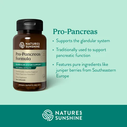 Vista 2 de Nature's Sunshine Pro-Páncreas, 100 cápsulas, Kosher Fórmula herbaria mejora la digestión, promueve la inmunidad y ayuda al hígado y al páncreas
