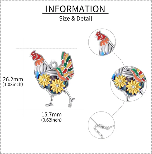 Vista 6 de ONEFINITY Loboherradurazorropavomantarrayaxolotevacadelfíntiburóntortugapulpogarra de dragóndiente de tiburón, lindo colgante de animal, collar