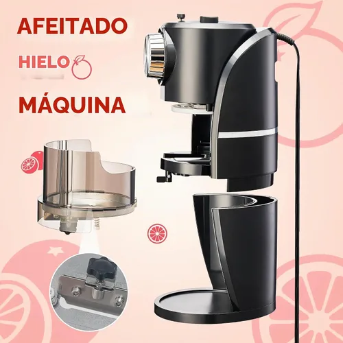 Vista 9 de Máquina de Hielo Raspado - Máquina de Conos de Nieve Equipada con Cuchilla de Acero Inoxidable, Botón de Ajuste para Regular Libremente el Grosor