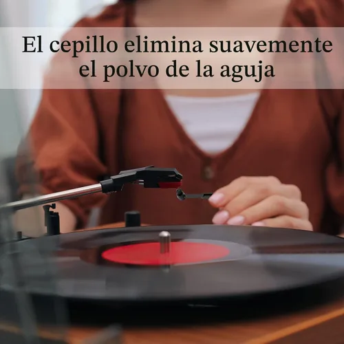 Vista 7 de Ziliny Kit de limpieza de discos de vinilo de 6 piezas, incluye cepillo de microfibra de nailon, líquido limpiador y caja de almacenamiento, kit
