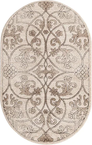 Vista 13 de Unique Loom Rushmore Collection - Alfombra de área Washington (2 pies x 5 pies 1 pulgada, beige oscuro/beige)