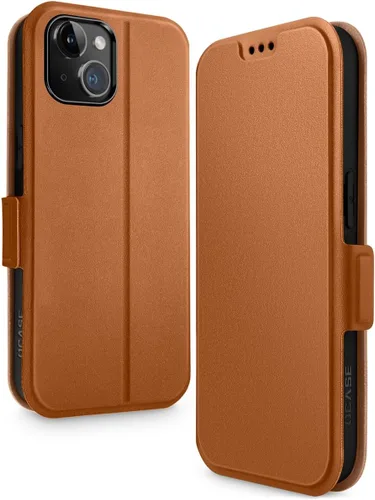 Vista 17 de OCASE Funda tipo cartera para iPhone 15, funda delgada de piel sintética, ranuras para tarjetas, bloqueo RFID, soporte de soporte, funda de teléfono