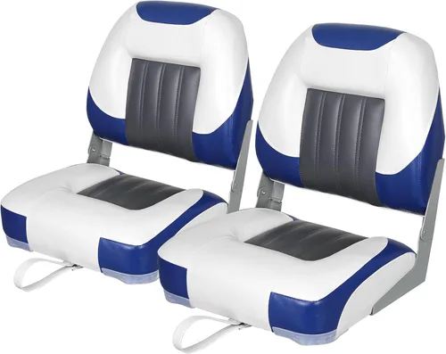 Vista 14 de XGEAR Asiento de barco de lujo con respaldo bajo/alto, asiento plegable para barco de pesca