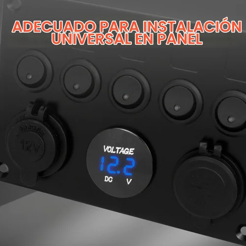 Vista 6 de DaierTek DC 12V 24V Display Automotriz Voltímetro de Reemplazo, Medidor de Voltaje Digital de 12 Voltios 24 Voltios 36 Voltios Impermeable Mini