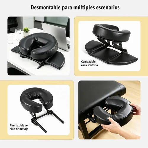 Vista 6 de TRENDBOX Kit de masaje de mesa boca abajo, almohada ajustable para reposacabezas