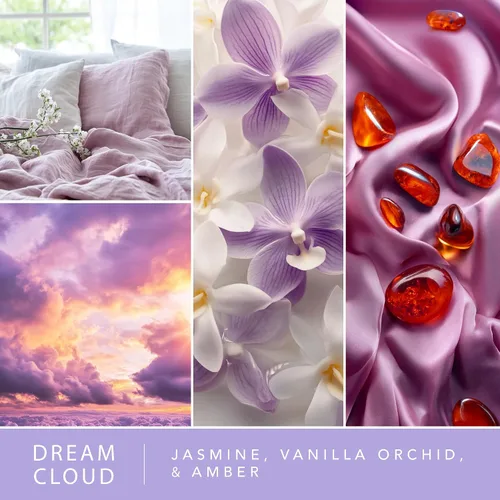 Vista 2 de Scentsationals Dream Cloud - Cera perfumada para derretir - Jazmín, orquídea vainilla y ámbar, 10 onzas (24 cubos)