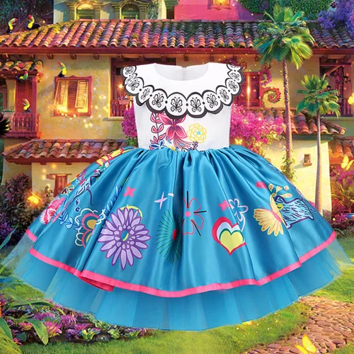 Vista 3 de Minghai Kids Toddler Girls 3D Cartoon Tutu Dresses Halloween Cosplay Costume Princess Fancy Party Dress