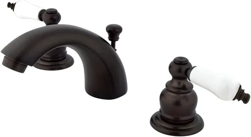 Vista 8 de Kingston Brass KB948B Victorian Mini Spread Lavatory Grifo de Lavatorio, Níquel Cepillado, 4,5 x 3,5 x 2,06