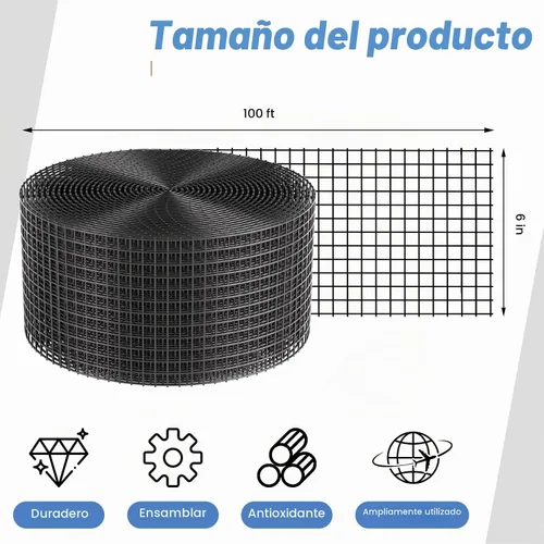 Vista 3 de Protector de Paneles Solares contra Pájaros, Kit de Rollo de Malla Protectora contra Animales de 6 pulgadas x 100 pies para Red de Protección