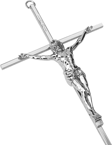 Vista 9 de KUXBET Cruz con Crucifijo, Crucifijo de Jesús en Oro Metálico, Regalo de Bolsillo de Cruz de Estrés para Aliento/Animo para Fe Cristiana, Oración