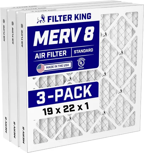Vista 232 de Filter King Filtro de aire de 5.5x13.5x1 Paquete de 3 Filtros plisados MERV 8 HVAC para horno A/C Fabricado en Estados Unidos Tamaño real