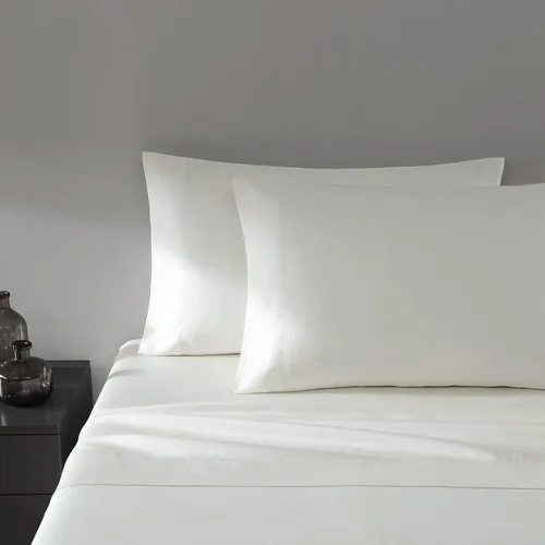Vista 22 de Vera Wang - Juego de sábanas Queen, ropa de cama de lujo de algodón satinado, 800 hilos, juego de ropa de cama suave y lisa (Beige, Queen)
