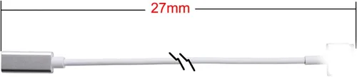 Vista 2 de Convertidor de carga de 85 W de salida, USB C hembra a magnético 2 T Tip Cable de carga compatible con Mac Book (2012-2016) air 11 pulgadas, 13