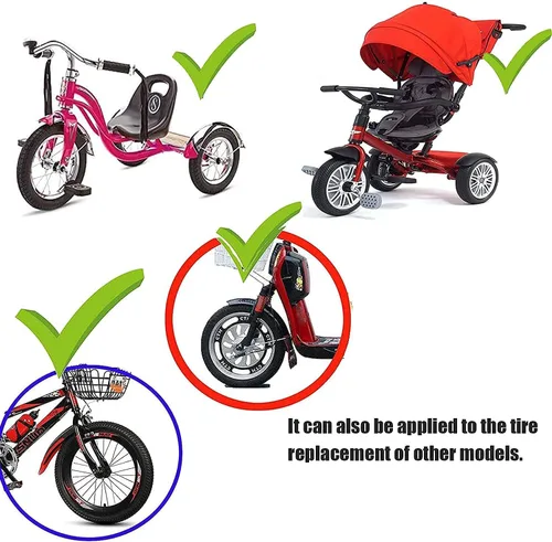 Vista 5 de Neumático de neumático de 10 pulgadas, 10 x 2.125 pulgadas, vástago de válvula doblado para scooter eléctrico, scooter inteligente de equilibrio