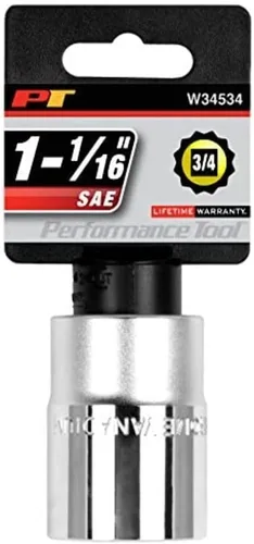 Vista 7 de Performance Tool W34560 Dado Estándar SAE de 12 Puntos de 3/4 Pulgadas de Impulsor, 1-7/8 Pulgadas