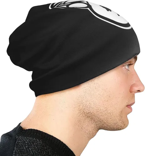Vista 5 de Gorro de oso nativo americano, suave y cálido, gorro de punto elástico para hombres y mujeres, color negro, Negro