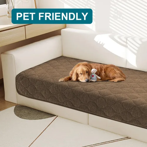Vista 5 de Turquoize Funda para Sofá para Perros Lavable Antideslizante Fundas Protectoras para Sofá de 2-3 Cojines Apto para Mascotas Chenille Acolchado