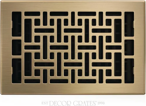 Vista 78 de Decor Grates Registro de suelo oriental AJH212-RB, 2 x 12 pulgadas, acabado de bronce frotado
