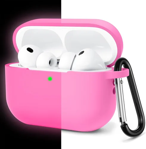 Vista 14 de Lerobo - Funda protectora completa de silicona suave para AirPods Pro 3 Rojo