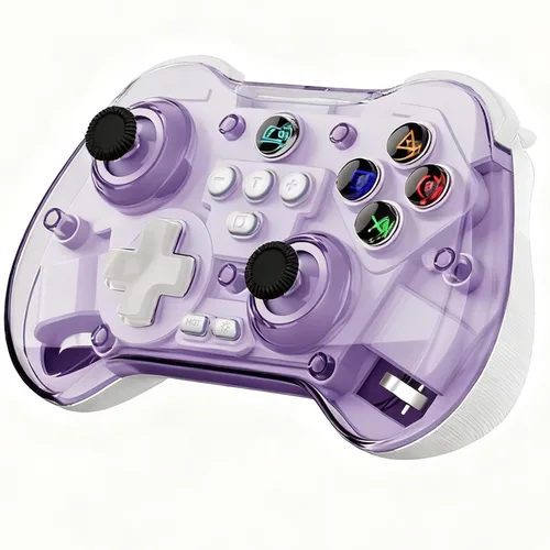 Vista 8 de Koiiko Wireless Gaming Controller for ipad/iphone Android/PC/Switch/Streaming on Xbox/PS4/PS3, Bluetooth, Pocket Size, 7-Colors LED, Hall Effect