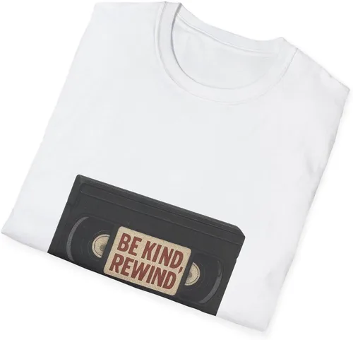 Vista 4 de Be Kind Rewind VHS Tape T-Shirt Retro 80s 90s Nostalgia White