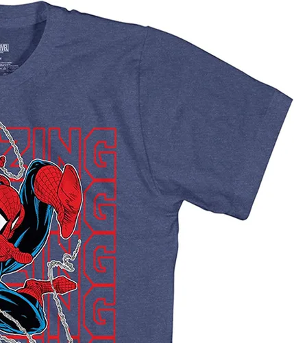 Vista 6 de Marvel Boys Comics Avengers Shirt Spiderman, Ironman, Capitán América y Hulk Tee Throwback Classic T-Shirt