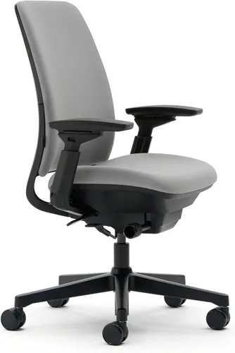 Vista 5 de Steelcase - Silla Amia tapizada en tela negra, Tela