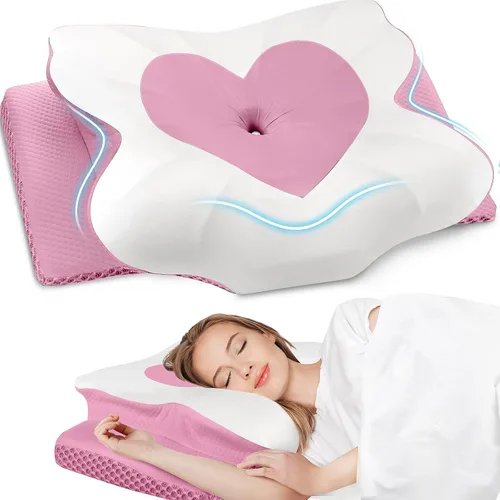 Vista 9 de CushZone Almohada cervical para el cuello, almohadas de espuma viscoelástica para dormir, almohada de hombro para personas que duermen de lado