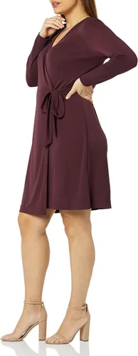 Vista 3 de Tienda Essentials Vestido cruzado de manga larga para mujer