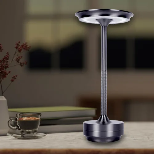 Vista 7 de Paquete de 2 lámparas de mesa inalámbricas recargables, lámpara portátil que funciona con pilas, luz de mesa LED de atenuación continua con función