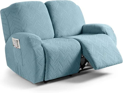 Vista 36 de Ruaozz - Fundas para sillas reclinables, funda elástica suave, color verde Funda reclinable de 1 plaza, fundas lavables para sillas de 3 piezas
