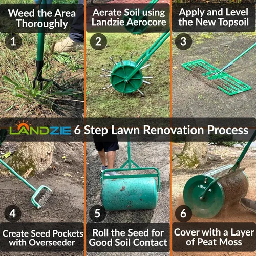 Vista 5 de Landzie Herramienta extractor de malezas Weeder, extractor de malezas de acero de 55 pulgadas con mango largo
