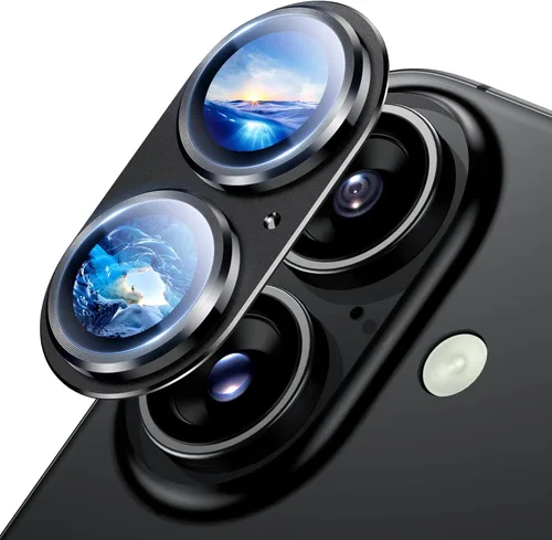 Vista 70 de Uyiton Compatible con iPhone 17 Protector de Lente de Cámara - [No es Fácil de Romper][Fuerte Adsorción][Compatible con Fundas] Protector de Cámara