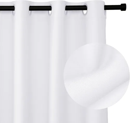 Vista 25 de Cortinas 100% Blackout Shield para puerta corrediza, cortinas extra anchas de 108 pulgadas de largo, cortinas con ojales para puerta de patio, 50