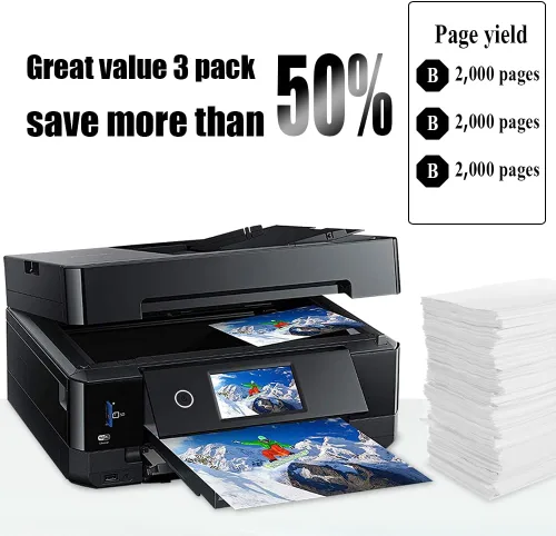 Vista 4 de NoahArk Paquete de 3 cartuchos de tinta de repuesto 952XL para 952 952XL de alta capacidad para impresora Officejet Pro 7740 8210 8710 8720 8740