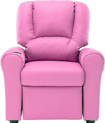 Vista 19 de Silla reclinable de piel sintética para niños, sofá reclinable para niños Beige