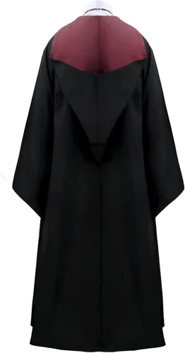 Vista 3 de Disfraz escolar de mago para niños bata de mago prestigio con capucha capa para Halloween cosplay disfraz de bruja