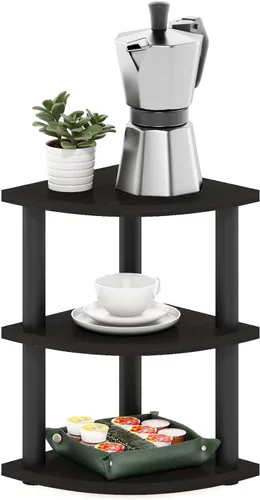 Vista 41 de Furinno Turn-N-Tube Organizador de encimera de cocina, estante organizador de encimera de esquina de 2 niveles, estante esquinero, para cocina