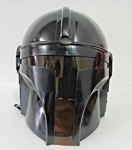 Vista 3 de tSQUARE Nuevo casco negro de Star Wars Mandalorian réplica detallada