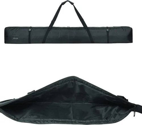 Vista 9 de AUMTISC Bolsa de esquí totalmente acolchada, bolsas de esquí individuales para viajes aéreos, bolsa de esquí de nieve impermeable para volar con asa
