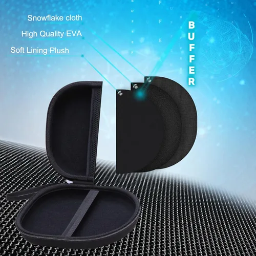 Vista 6 de XANAD Funda compatible con auriculares Sony WH-CH720N WH-CH520 con cancelación de ruido, color negro Compatible with